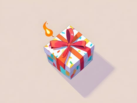 Closeup of the colorful birthday gifts