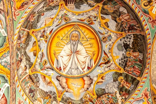 Fragment of an icon painting according to the canons of the Eastern Orthodox Church