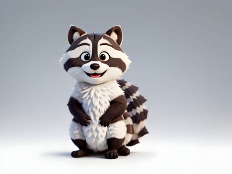 Funny cute closeup of raccoon