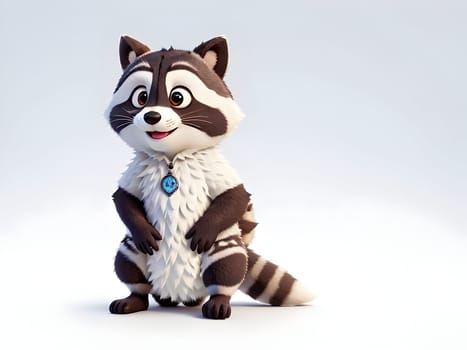 Funny cute closeup of raccoon