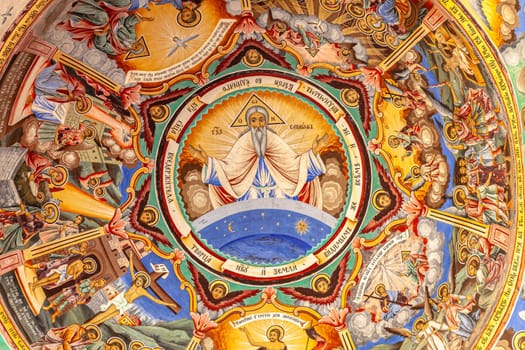 Fragment of an icon painting according to the canons of the Eastern Orthodox Church
