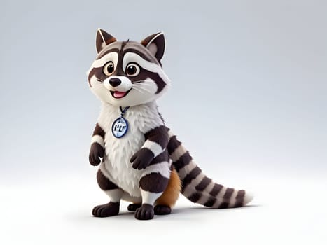 Funny cute closeup of raccoon