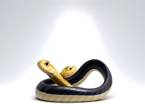 Funny cute snakes on white