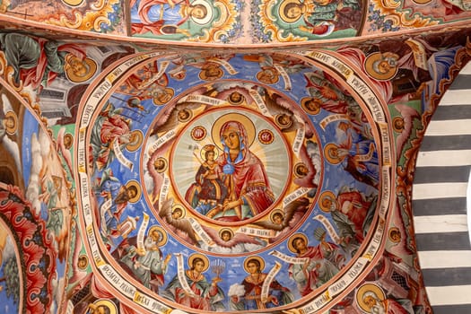 Fragment of an icon painting according to the canons of the Eastern Orthodox Church