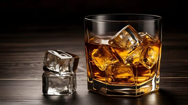 Closeup of the whiskey glass