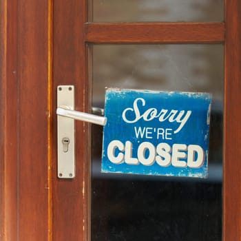 closed store in the old town of Bruges in Belgium