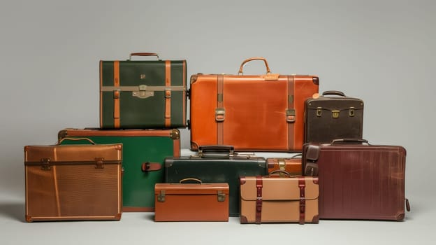 A curated collection of vintage suitcases, each piece telling its own unique travel story.