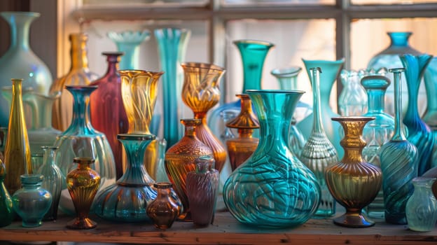 An assortment of glass vases, each uniquely designed to complement any decor.