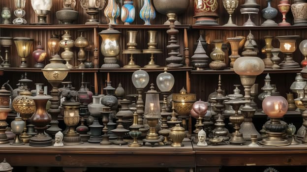 A diverse collection of vintage lamps, each with its own unique charm and history.