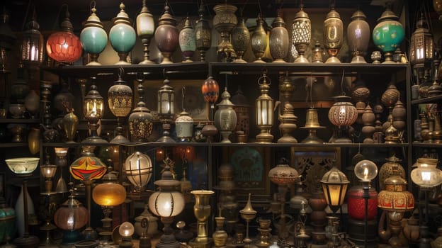 A collection of vintage lamps showcases timeless design and illuminates with a historic charm.