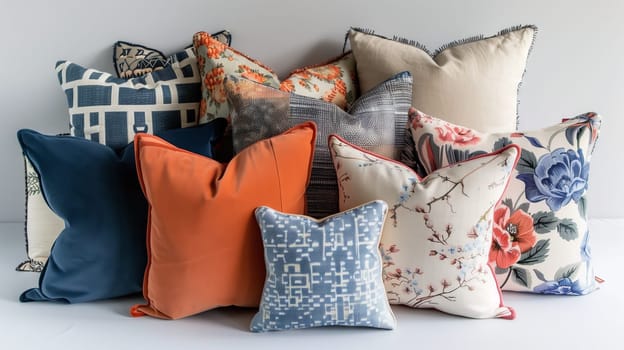 A curated set of decorative cushions, enhancing the ambiance and comfort of any living space.