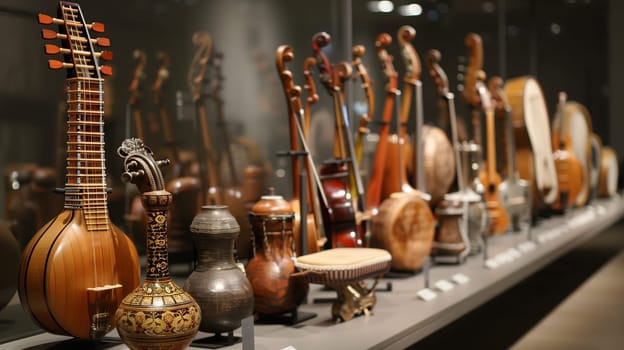 A lineup of musical instruments, each ready to emit its harmonious sound.