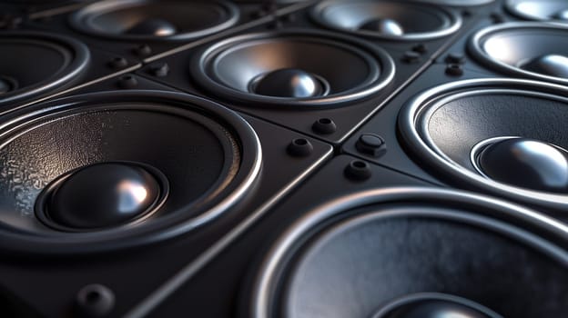 A lineup of the latest audio subwoofers.