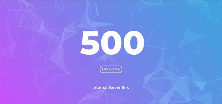500 Internal Server Error. Vector layout