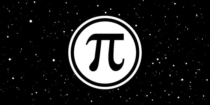 Pi day. Science Space Illustration