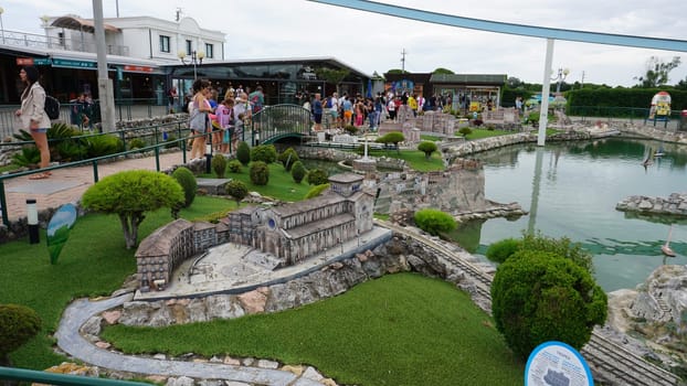 Viserba, Italy - June 25, 2024: Tropea at Theme park Italy in Miniature or Italia in Miniatura in Rimini, Italy - Reproduction of famous attractions in a small scale