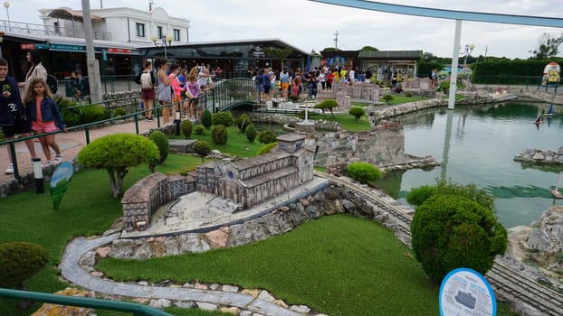 Viserba, Italy - June 25, 2024: Tropea at Theme park Italy in Miniature or Italia in Miniatura in Rimini, Italy - Reproduction of famous attractions in a small scale