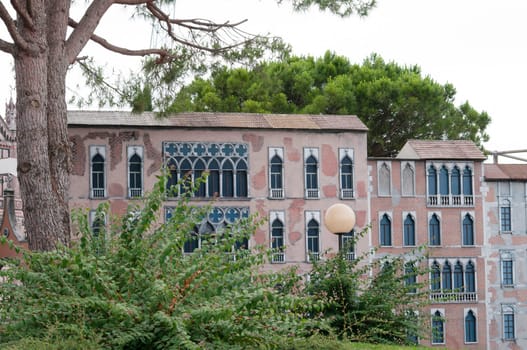 Viserba, Italy - June 25, 2024: Venice at Theme park Italy in Miniature or Italia in Miniatura in Rimini, Italy - Reproduction of famous attractions in a small scale