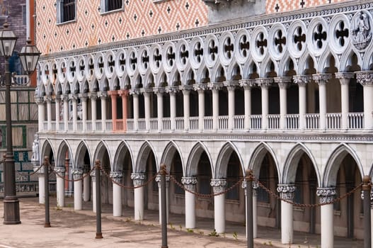 Viserba, Italy - June 25, 2024: Venice at Theme park Italy in Miniature or Italia in Miniatura in Rimini, Italy - Reproduction of famous attractions in a small scale