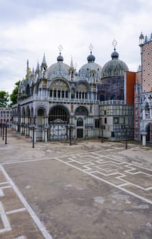 Viserba, Italy - June 25, 2024: Venice at Theme park Italy in Miniature or Italia in Miniatura in Rimini, Italy - Reproduction of famous attractions in a small scale