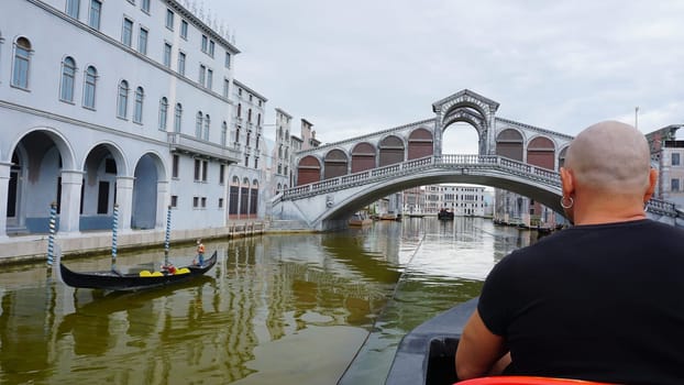 Viserba, Italy - June 25, 2024: Grand Canal at Theme park Italy in Miniature or Italia in Miniatura in Rimini, Italy - Reproduction of famous attractions in a small scale
