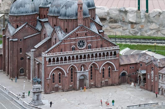 Viserba, Italy - June 25, 2024: Padova at Theme park Italy in Miniature or Italia in Miniatura in Rimini, Italy - Reproduction of famous attractions in a small scale