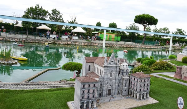 Viserba, Italy - June 25, 2024: Napoli at Theme park Italy in Miniature or Italia in Miniatura in Rimini, Italy - Reproduction of famous attractions in a small scale