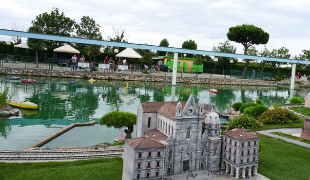 Viserba, Italy - June 25, 2024: Napoli at Theme park Italy in Miniature or Italia in Miniatura in Rimini, Italy - Reproduction of famous attractions in a small scale