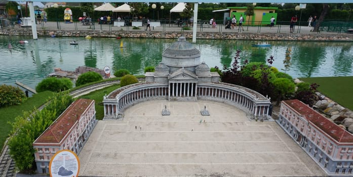 Viserba, Italy - June 25, 2024: Napoli at Theme park Italy in Miniature or Italia in Miniatura in Rimini, Italy - Reproduction of famous attractions in a small scale