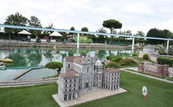 Viserba, Italy - June 25, 2024: Napoli at Theme park Italy in Miniature or Italia in Miniatura in Rimini, Italy - Reproduction of famous attractions in a small scale