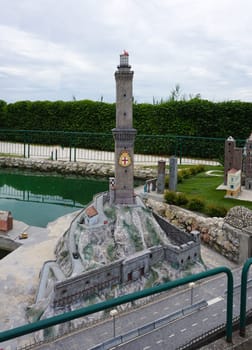 Viserba, Italy - June 25, 2024: Theme park Italy in Miniature or Italia in Miniatura in Rimini, Italy - Reproduction of famous attractions in a small scale