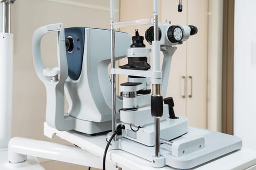 Modern medical equipment in the ophthalmology office