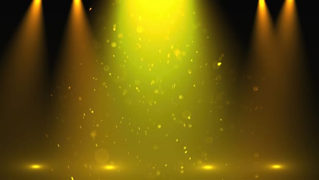 Party stage golden stage glitter. Computer generated 3d render