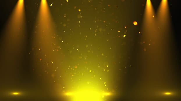 Party stage golden stage glitter. Computer generated 3d render