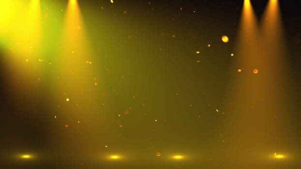 Party stage golden stage glitter. Computer generated 3d render