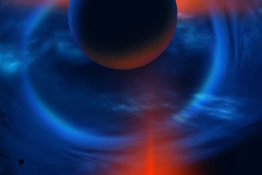 Space digital art, outer space showing the beauty of space exploration. planet texture furnished by NASA,