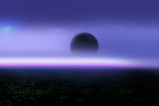 Space digital art, outer space showing the beauty of space exploration.