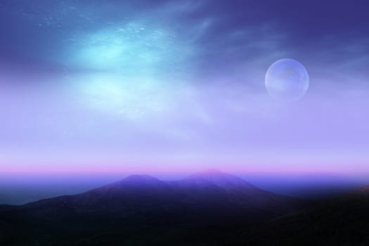 Space digital art, outer space showing the beauty of space exploration. planet texture furnished by NASA,