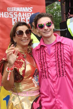 Claudia Obert and Boyfriend Max Suhr, Schlagermove 2024  Hamburg on 25.05.2024