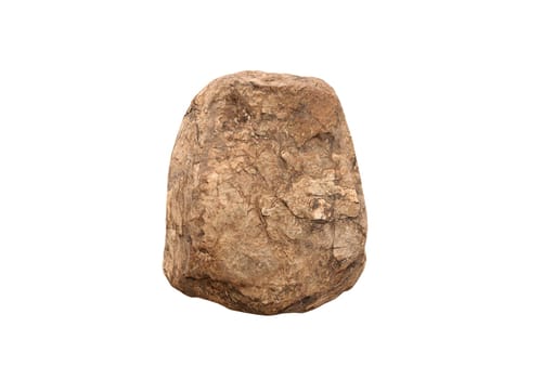 Brown Rock Stone Podium isolated on white background