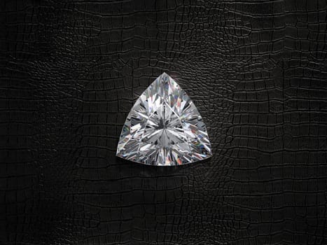 diamond on a black leather background