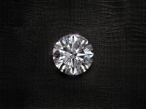 diamond on a black leather background