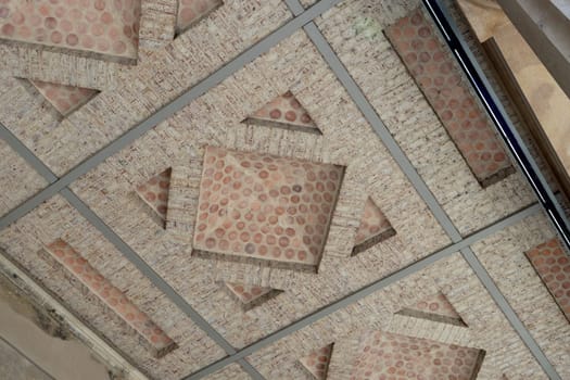 Detailed view of the ceiling of the colonnade at the Alte Nationalgalerie in Berlin