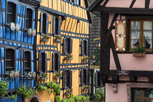 Riquewihr - Grand Est region of France. A popular tourist attraction for its historical architecture, Riquewihr looks today more or less as it did in the 16th century.