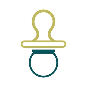 Baby dummy teat isolated vector icon. Graph symbol for children and newborn babies web site and apps design, logo, app, UI