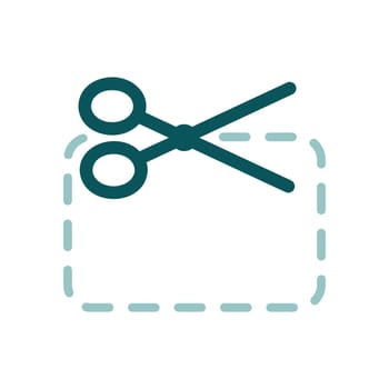 Coupon cutting icon. E-commerce sign. Graph symbol for your web site design, logo, app, UI. Vector illustration, EPS10.