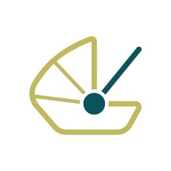 Carrycot baby vector isolated icon. Graph symbol for children and newborn babies web site and apps design, logo, app, UI