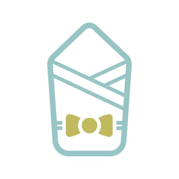 Baby sleeping bag vector icon. Envelope for newborn. Graph symbol for children and newborn babies web site and apps design, logo, app, UI