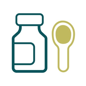 Syrup medicine bottle isolated vector icon. Medicine and healthcare, medical support sign. Graph symbol for medical web site and apps design, logo, app, UI