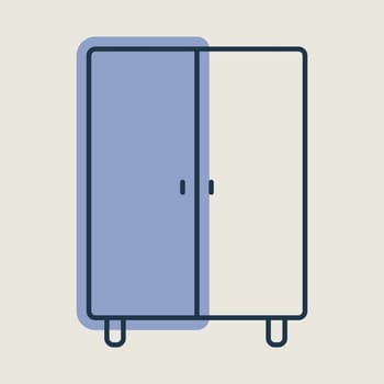 Cupboard vector icon. Graph symbol for furniture, web site and apps design, logo, app, UI